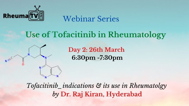 Tofacitinib_indications & its use in Rheumatolgy by Dr. Raj Kiran, Hyderabad