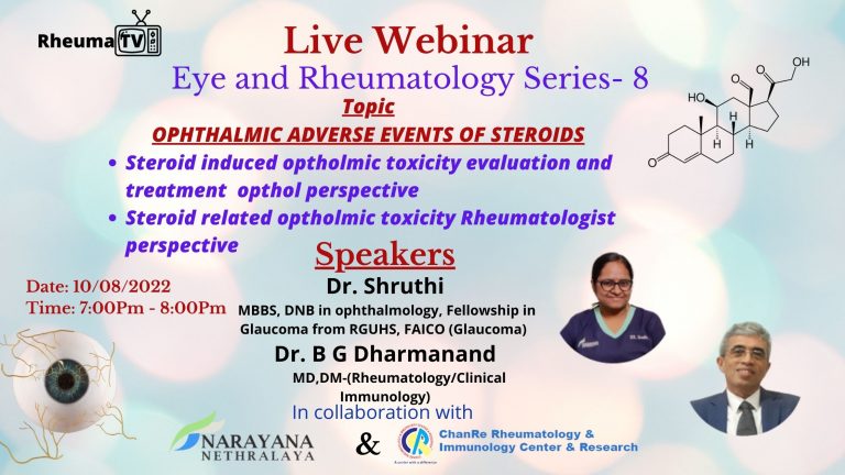 Eye and Rheumatology Series- 8 Steroid induced opthol perspective & Rheumatologist perspective