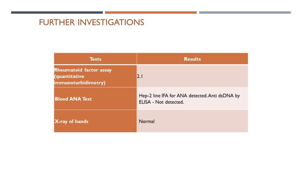 Further investigations